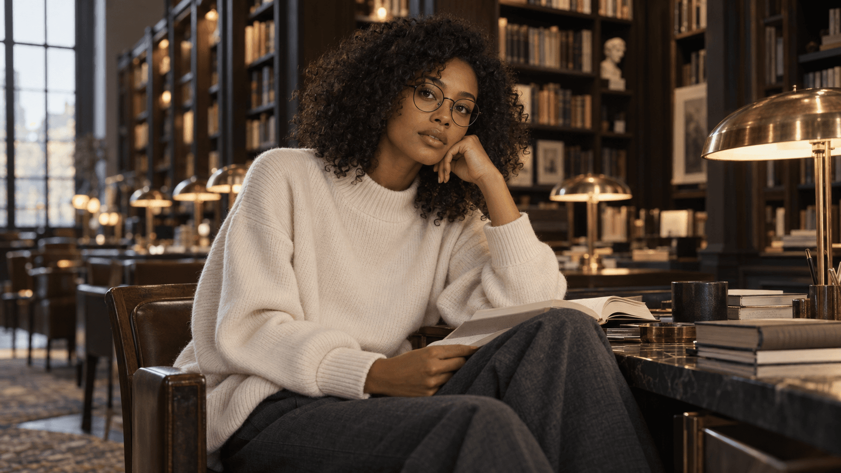 The Academic worn on model