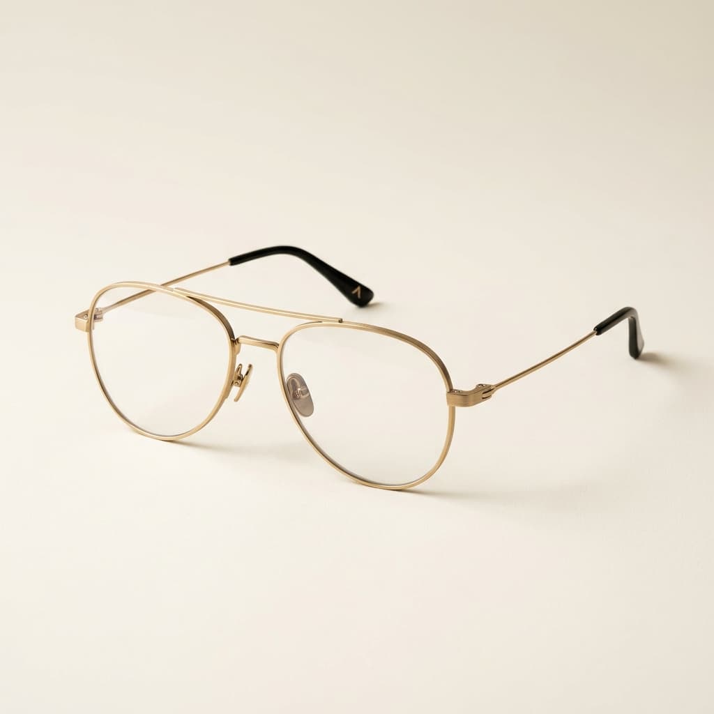The Pilot optical frame in Brushed Gold