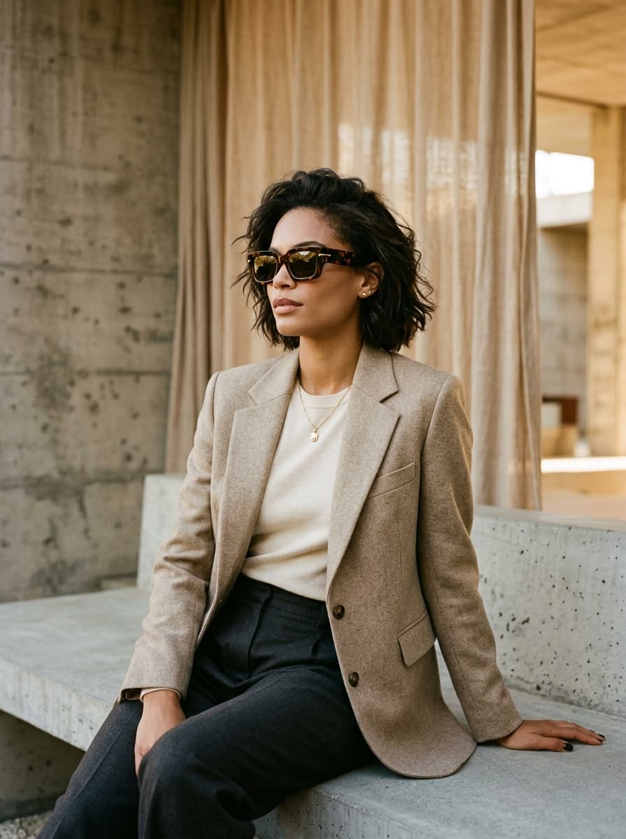 The Riviera worn on model