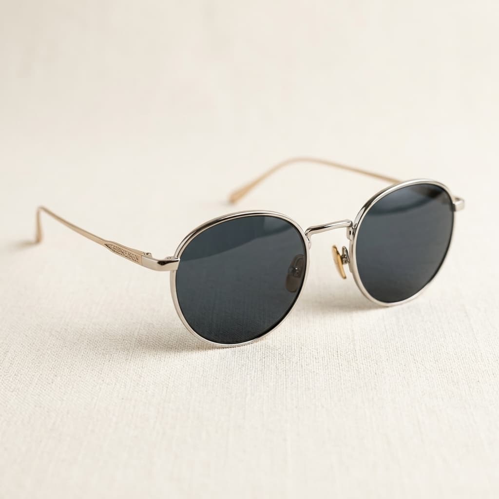 The Alpinist sunglasses in Polished Silver & Champagne