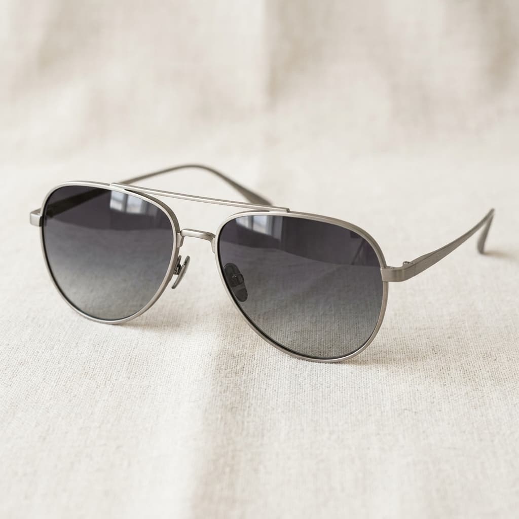 The Pilot Sun sunglasses in Brushed Titanium